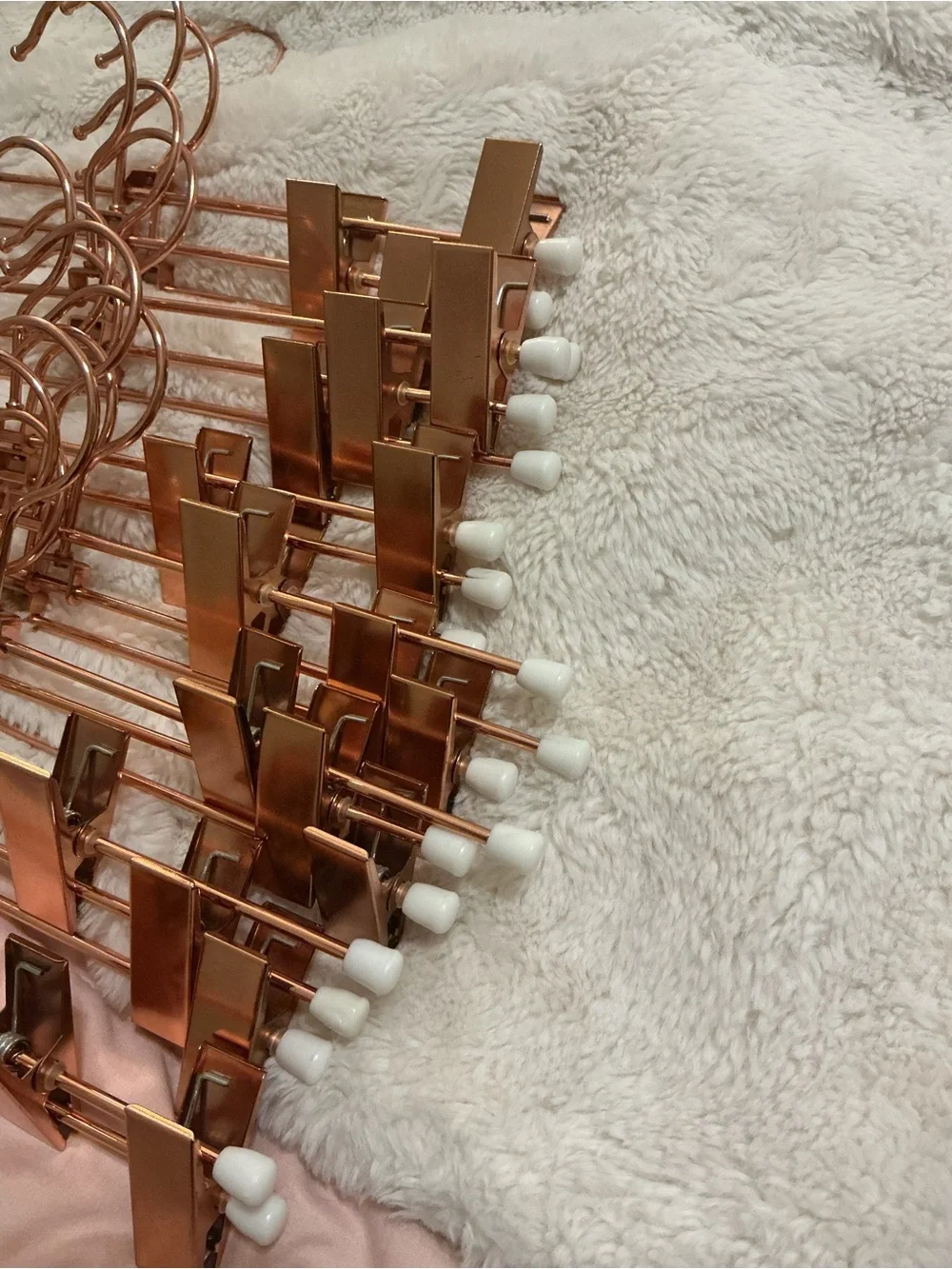 Rose Gold Metal Clip Hangers - Pack of Multiple